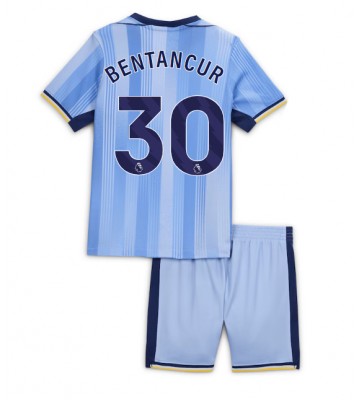 Tottenham Hotspur Rodrigo Bentancur #30 Segunda Equipación Niños 2024-25 Manga Corta (+ Pantalones cortos)